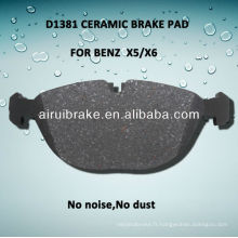 Plaquette de frein en céramique D1381 pour BENZ X5 / X6